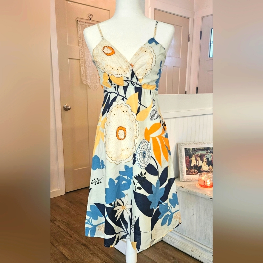 Lightly Worn - ROMY - Floral Print - Fit & Flare Sundress - Size Small